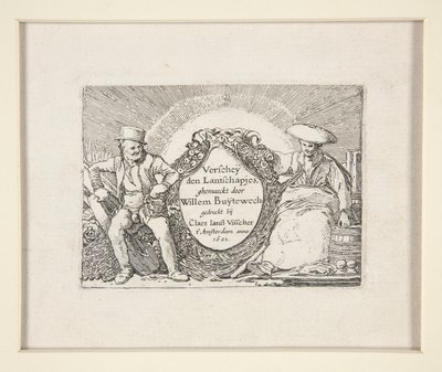 Titelseite für Das Set der Landschaften von Willem Pietersz. Buytewech