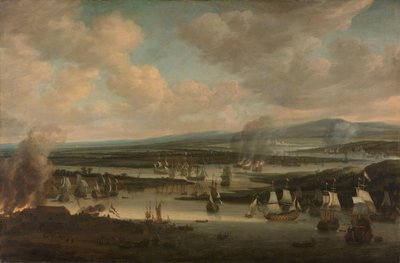 Verbrennung der englischen Flotte bei Chatham von Willem Schellinks