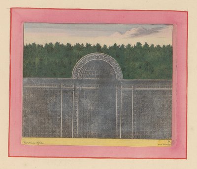 Laubengang mit halbrunder Nische für eine Hecke in den Gärten von Versailles von Willem Swidde