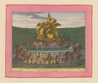 Brunnen mit zwei Putti, die mit einem Greif spielen von Willem Swidde