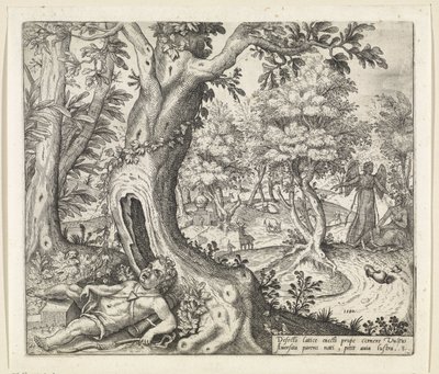 Hagar und Ismael in der Wüste von Willem Thibaut