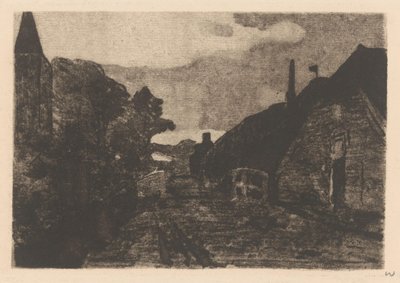 Dorfstraße in Diepenheim von Willem Witsen (signed by artist)