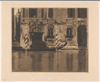 Gondel mit Aufbau im Canal Grande in Venedig von Willem Witsen (signed by artist)