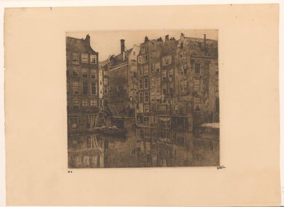 Oudezijds Voorburgwal und Oudezijds Kolk in Amsterdam von Willem Witsen (signed by artist)