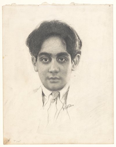 Porträt von Karamjit Singh Sahib Bahadur, Prinz von Kapurthala von Willem Witsen (signed by artist)