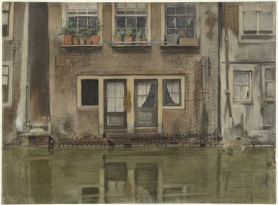 Haus an einer Gracht in Amsterdam von Willem Arnoldus Witsen