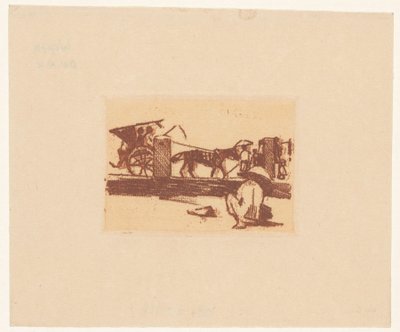 Hockende Figur und ein Sado in Buitenzorg von Willem Arnoldus Witsen