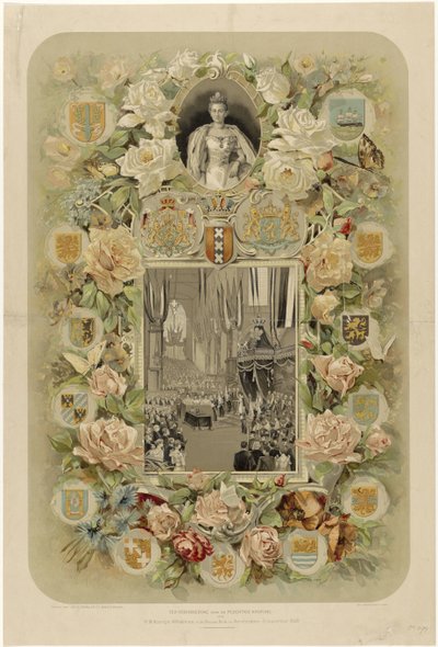 Zur Erinnerung an die feierliche Krönung von H.M. Königin Wilhelmina in der Nieuwe Kerk zu Amsterdam - 6. September 1898 von Willem Zwart