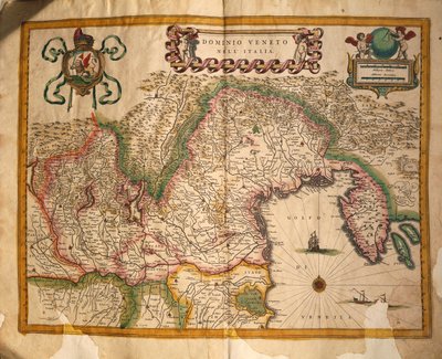 Karte des Gebiets unter venezianischer Herrschaft, aus Regionum Italiae von Willem Blaeu von Willem and Joan  Blaeu