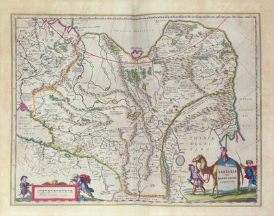 Karte von Sibirien und China aus Le Theatre du Monde oder Nouvel Atlas, 1645 von Willem Janszoon Blaeu