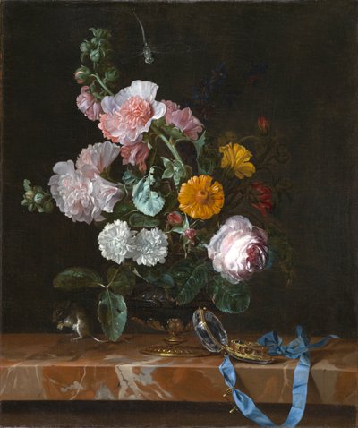 Vanitas-Blumenstillleben, ca. 1656-1657 von Willem van Aelst