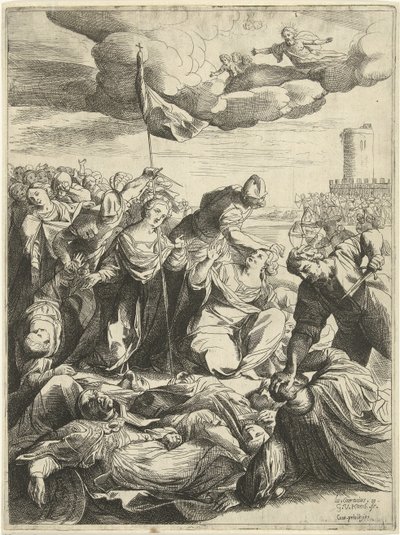 Heilige Ursula belagert von den Hunnen von Willem van Haecht (II)