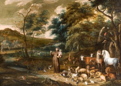Heiliger Franziskus mit den Tieren von Willem van, I and Hondt, Lambert de, I Herp