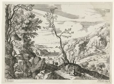 Landschaft mit Juda und Tamar von Willem van Nieulandt (II)