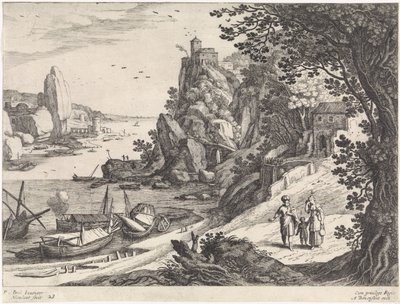 Landschaft mit der Vertreibung von Hagar und Ismael von Willem van Nieulandt (II)