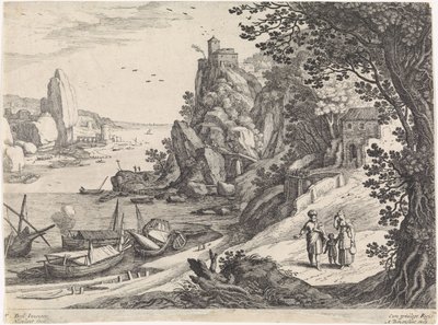 Landschaft mit der Vertreibung von Hagar und Ismael
Italienische Landschaften (Serientitel) von Willem van Nieulandt (II)