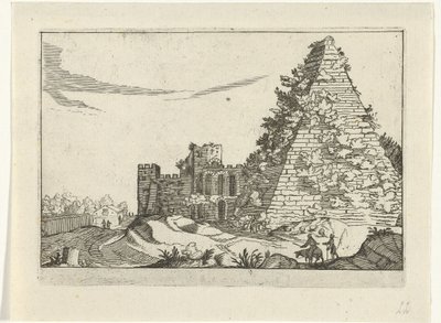 Pyramide des Gaius Cestius von Willem van Nieulandt (II)