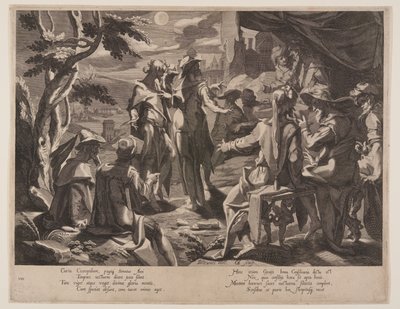Areopagitenrichter von Athen, Platte 8 aus Thronen der Gerechtigkeit von Willem van Swanenburgh