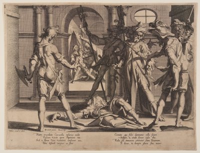 Enthauptung des römischen Richters Papinian, Platte 5 aus Thrones of Justice (Thronus Iustitiae) von Willem van Swanenburgh