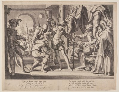 Graf Wilhelm erlaubt die Enthauptung, Platte 7 aus Throne der Gerechtigkeit (Thronus Iustitiae) von Willem van Swanenburgh
