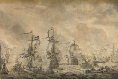 Schlacht zwischen den niederländischen und schwedischen Flotten im Sund, 8. November 1658 von Willem van de Velde (I)