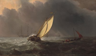 Vor dem Sturm von Willem van de Velde the Younger and Studio