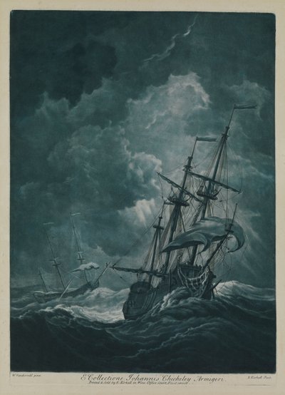 Ein Schiff in einem Sturm von Willem van de the Elder Velde