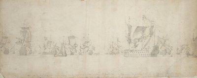 Niederländische Flotte nach dem Kriegsrat, 8.-18. August 1665 von Willem van de the Elder Velde
