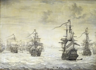 Zweiter Englisch-Niederländischer Krieg von Willem van de the Elder Velde
