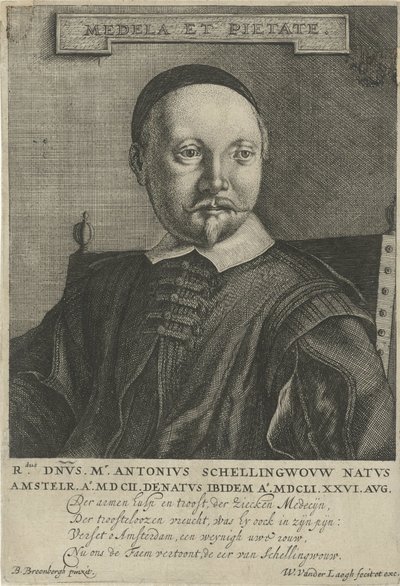 Porträt von Antonius Schellingwou von Willem van der Laegh