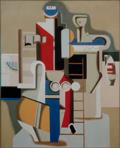 Schwimmer an der Leiter von Willi Baumeister