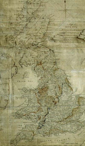 Karte der Schichten in England, Wales und einem Teil von Schottland, graviert von John Cary, ca. 1802-3 von William (after) Smith