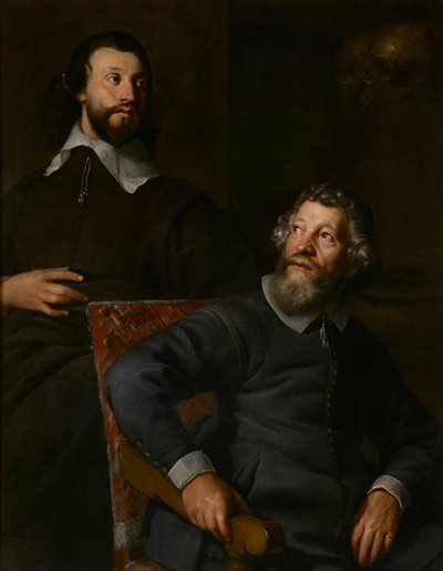 Porträt von zwei Herren, genannt Nicholas Stone und sein Sohn von William (attr. to) Dobson