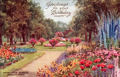 Staudenbeet, Regents Park von William Affleck Carruthers