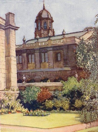 Sheldonian Theatre und Bodleian Library vom Rektorsgarten, Exeter College von William Ainsworth Wildman