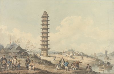 Stadt Lin Tsin, Shantung, mit Blick auf den Großen Kanal von William Alexander