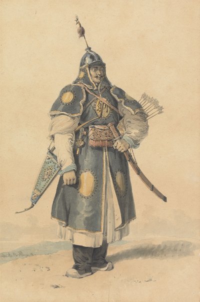 Porträt eines chinesischen Soldaten von William Alexander