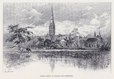 Südansicht des Palastes und der Kathedrale (Stich) von William Alexander Ansted