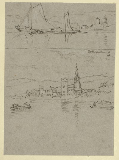Zwei Flussszenen von William Alfred Delamotte