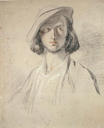 Porträtstudie eines jungen Mannes von William Allan
