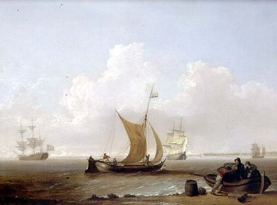 Eine niederländische Kaag und andere niederländische Schiffe vor der Küste Hollands von William Anderson