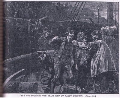 Der Mob besteigt ein Getreideschiff in Garry Kennedy AD 1841 von William Barnes Wollen