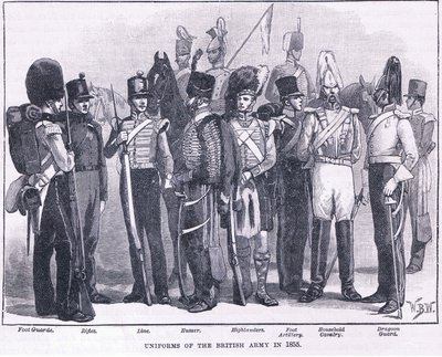 Uniformen der britischen Armee im Jahr 1855 von William Barnes Wollen