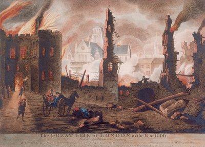 Ludgate, Großer Brand von London, London, 1792 von William Birch