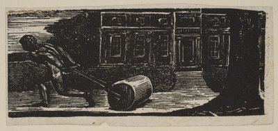 Ein rollender Stein ist immer mooslos, aus Thorntons Pastoralen von Virgil, 1821 von William Blake