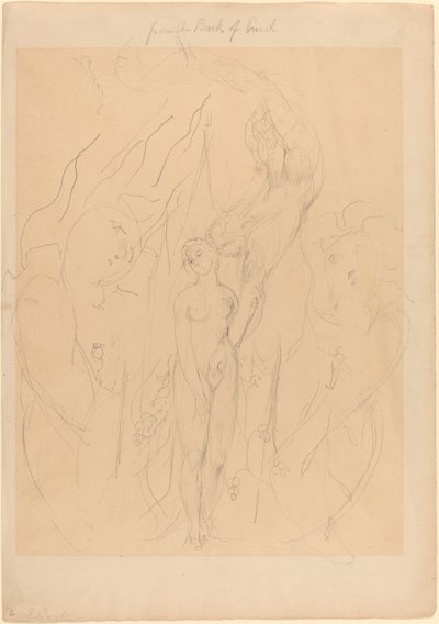 Ein Engel lehrt eine Tochter der Menschen die Geheimnisse der Sünde von William Blake
