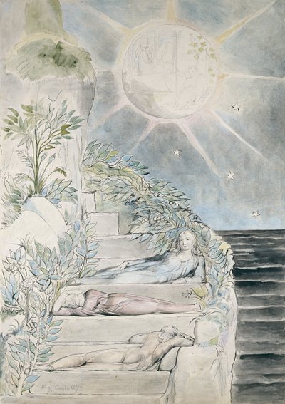 Dante und Statius schlafen, Virgil wacht, Illustration zur 