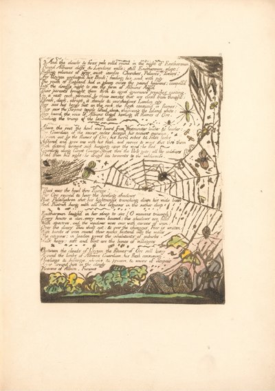 Europa. Eine Prophezeiung, Tafel 14, Und die Wolken und Feuer... (Bentley 15) von William Blake