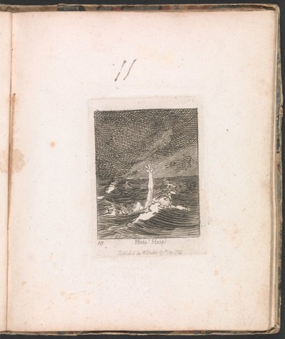 Für Kinder. Die Tore des Paradieses, Tafel 12, Hilfe! Hilfe! von William Blake