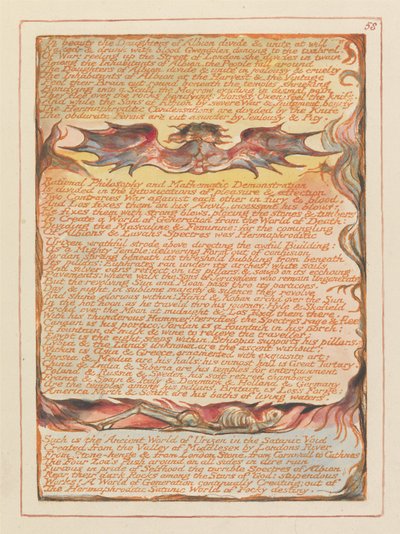 "In Schönheit teilen sich die Töchter von Albion..." (Platte 58) von William Blake